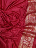 Maroon colour Pure Katan Silk Handwoven Banarasi Saree