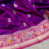 Pure katan silk Handwoven banarasi saree