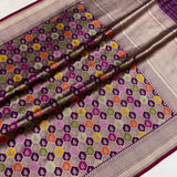 Pure katan silk Handwoven banarasi rangkat saree
