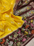 Pure katan silk Handwoven banarasi saree