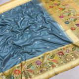 Pure Katan silk handwoven banarasi saree
