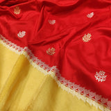 Red Colour Pure Katan Silk Handwoven Banarasi Saree