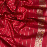 Off white colour pure katan silk handwoven banarasi saree