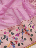 Pure Ektara Kora Silk Handwoven Banarasi Saree
