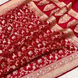 Pure katan silk Handwoven banarasi saree