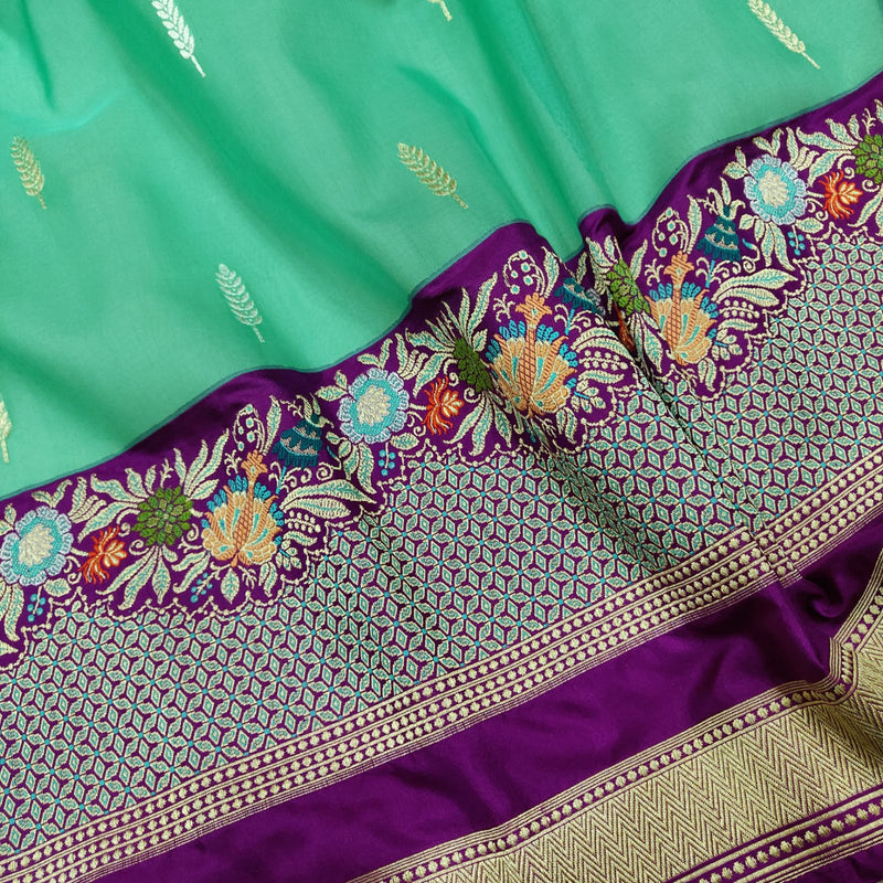 Pure Kora Silk Handwoven Banarasi Saree