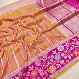 Pure katan silk Handwoven banarasi saree