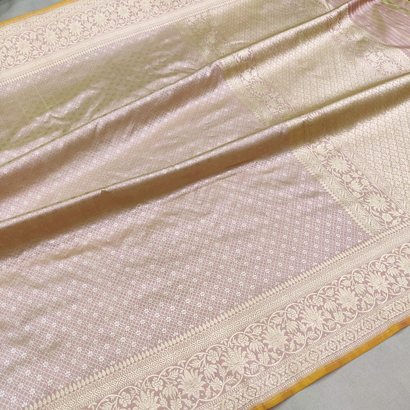 Pure katan silk Handwoven banarasi Tanchoi saree