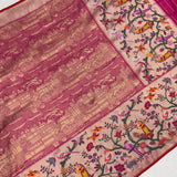 Pure katan silk Handwoven banarasi saree