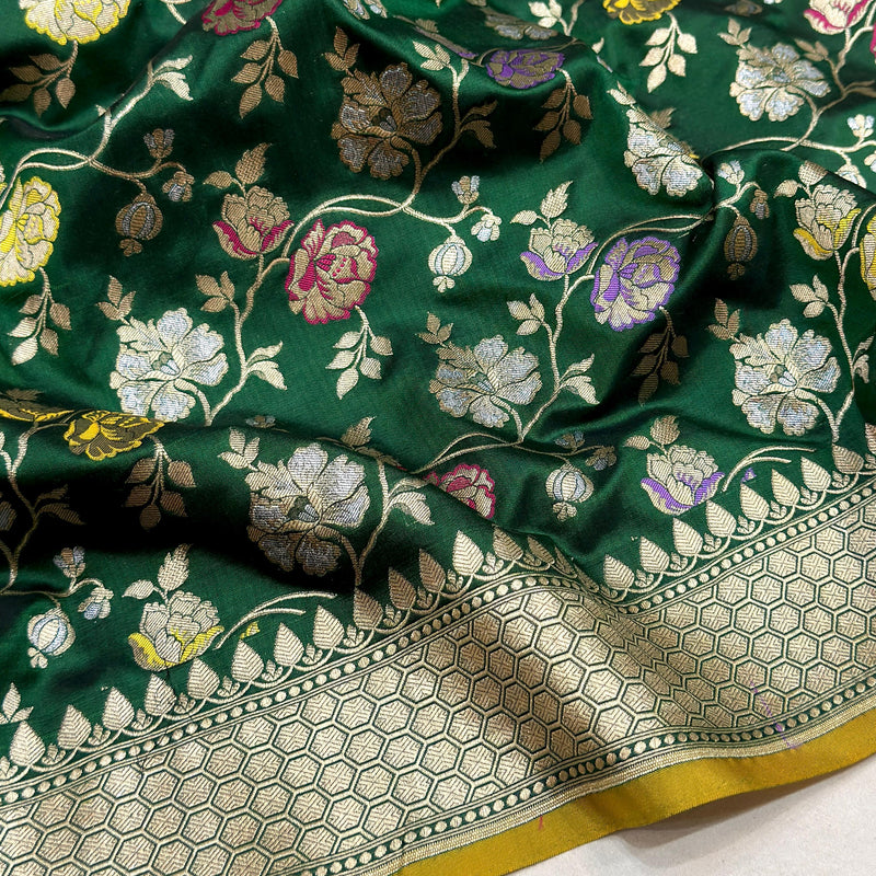 Pure katan silk Handwoven banarasi saree