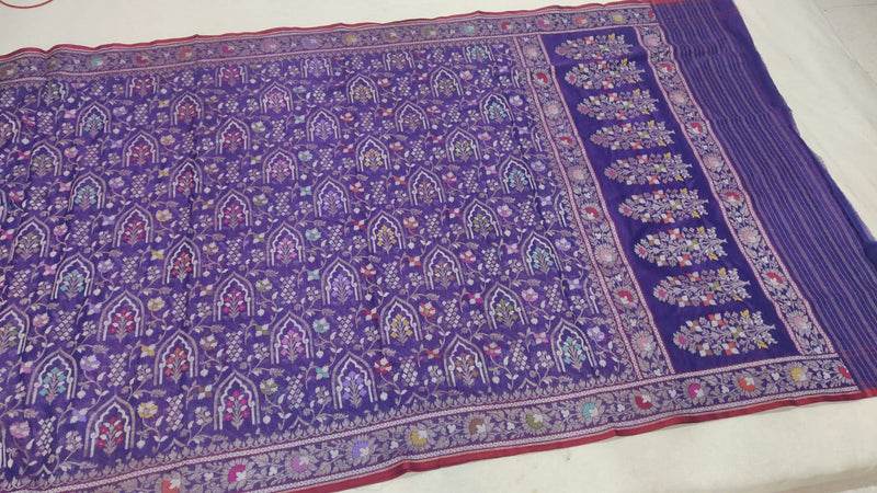 Pure banarasi ektara cotton jamdani saree