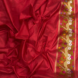 Pure Kora handwoven Banarasi saree