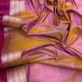 Multicolor Pure Katan Silk Handwoven Banarasi Saree