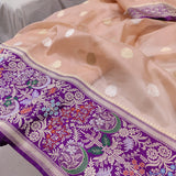 Pure Kora Silk Handwoven Banarasi Saree