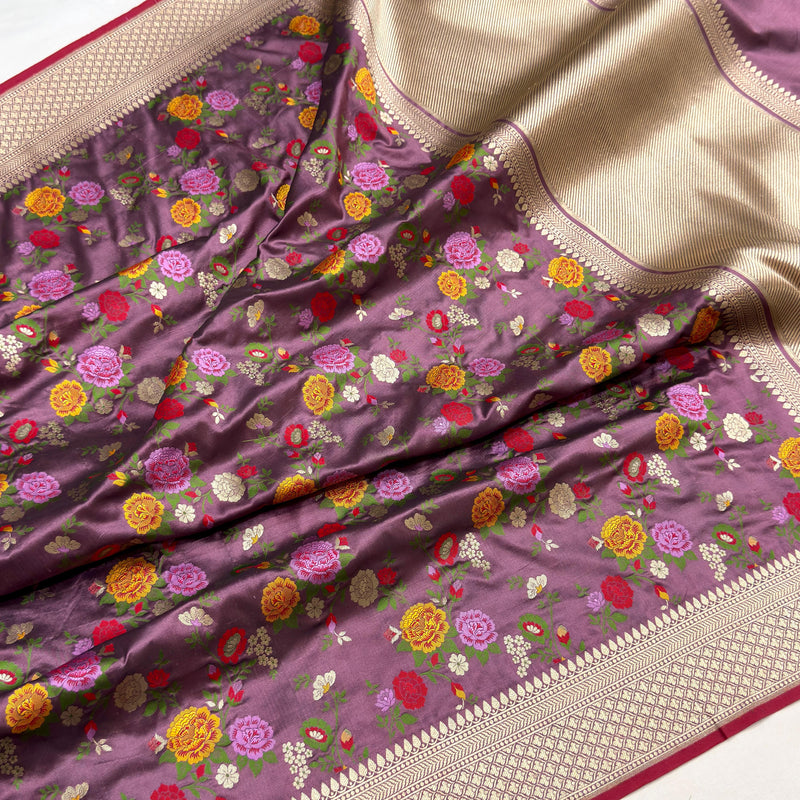 Pure Katan Silk Handwoven Banarasi Saree