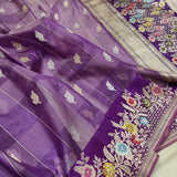 Pure Kora Silk Handwoven Banarasi Saree