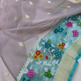 Pure Kora Silk Handwoven Banarasi Saree
