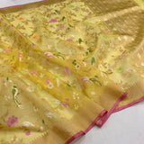 Pure Kora Silk Handwoven Banarasi Saree