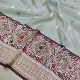 Pure Kora Silk Handwoven Banarasi Saree