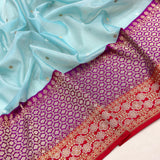 Pure kora Handwoven banarasi saree