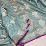 Pure katan silk Handwoven banarasi saree