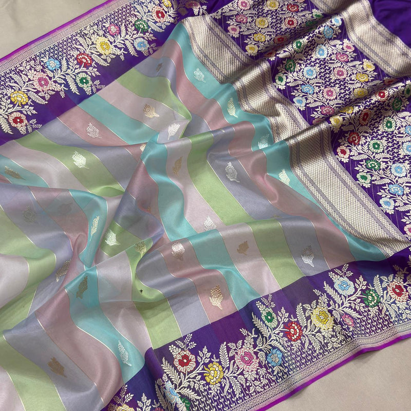 Pure Kora Silk Handwoven Banarasi Saree