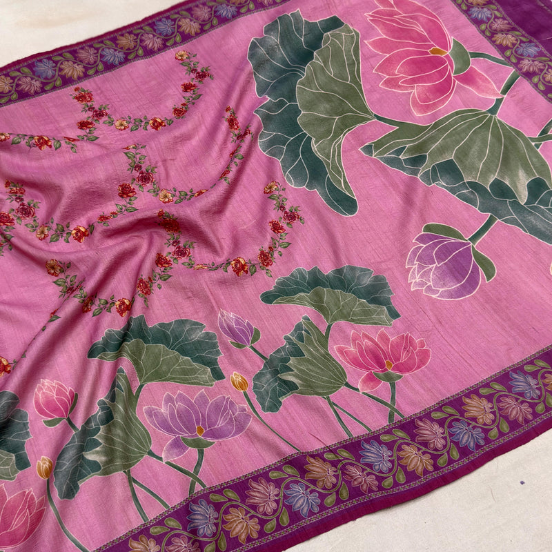 Pure tussar handwoven Banarasi saree