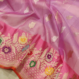 Pure Kora Silk Handwoven Banarasi Saree