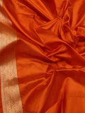 Mehndi Green Color Pure Kora Silk Handwoven Banarasi Saree