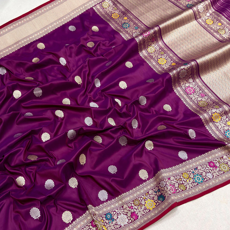 Pure katan silk Handwoven banarasi saree