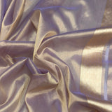 Peach colour pure tissue Handwoven Banarasi saree