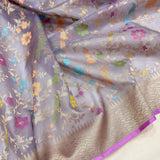 Pure Kora Silk Handwoven Banarasi Saree
