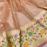 Pure Kora Silk Handwoven Banarasi Saree
