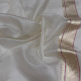 Multicolour pure kora Handwoven banarasi saree