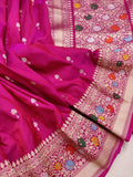 Pink Colour Pure Katan Silk Handwoven Banarasi Saree