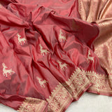 Pure katan silk Handwoven banarasi saree