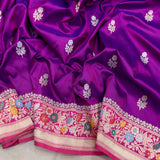 Pure katan silk Handwoven banarasi saree