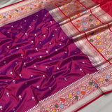 Pure katan silk Handwoven banarasi saree