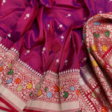 Pure katan silk Handwoven banarasi saree