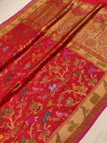 Red Color Pure Katan Silk Handwoven Banarasi Saree
