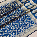 Pure katan silk Handwoven banarasi saree