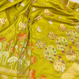 Pure katan silk Handwoven banarasi saree