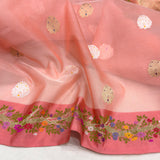 Pure Kora handwoven Banarasi saree