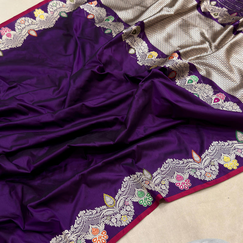 Pure Katan Silk Handwoven Banarasi Saree