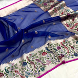 Pure kora Handwoven banarasi saree