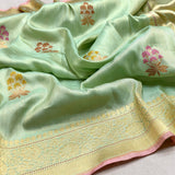 Pure silk by tissue Handwoven Banarasi saree