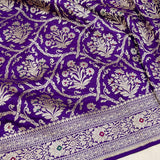 Pure katan silk Handwoven banarasi saree