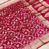 Pure katan silk Handwoven banarasi saree