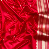 Golden colour pure tissue Handwoven Banarasi saree