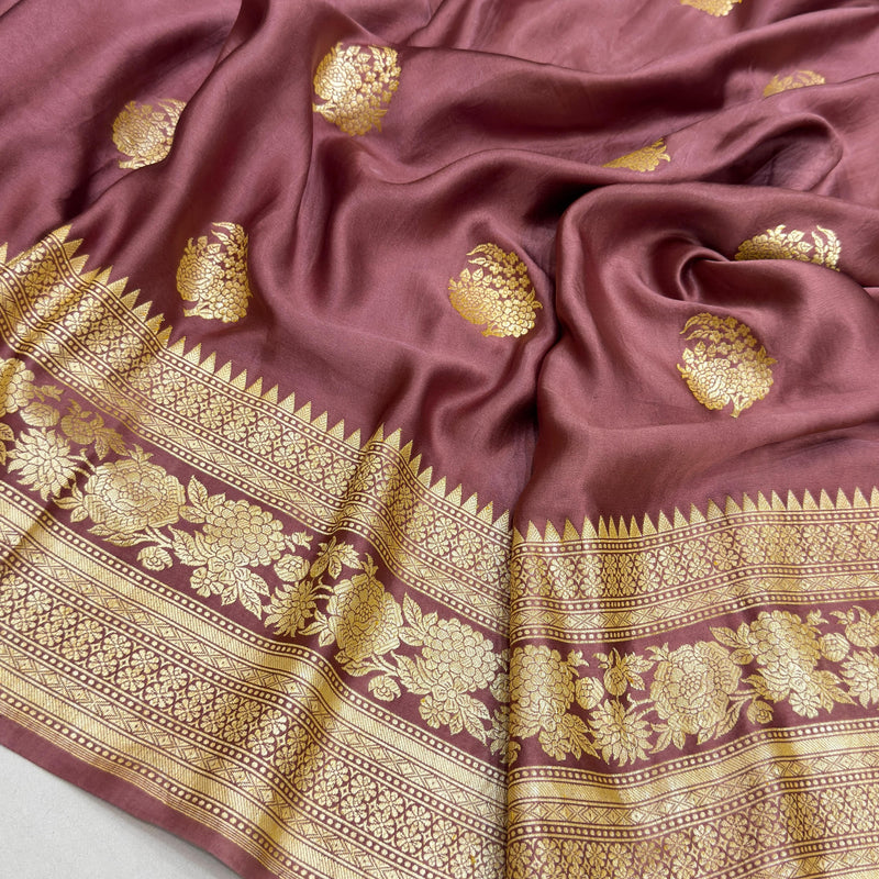 Pure mashru silk Handwoven banarasi saree